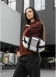 Велика тканинна жіноча поясна сумка бананка SAMBAG принт Square (1101038721) - зображення 8