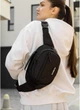 Жіноча тканинна сумка через плече SAMBAG Чорна (10900301017) - зображення 1