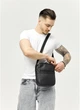 Мужская сумка мессенджер через плечо из экокожи Sambag Черная (912019723) - изображение 2