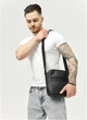 Мужская сумка мессенджер через плечо из экокожи Sambag Черная (912019723) - изображение 3