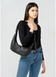 Жіноча сумка Хобо з екошкіри SAMBAG Чорна (984030813) - зображення 10