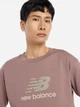 Футболка хлопковая длинная мужская New Balance Athletics Logo T-Shirt MT51500EAS XL Светло-коричневая (198686005164) - изображение 4