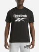 Футболка бавовняна довга чоловіча Reebok Chad Big Logo Crew Neck Ss 100240897 L Чорна (1200175463894) - зображення 1