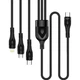Дата кабель USB 2.0 AM to Lightning + Micro 5P + USB-C 1.2m 3.0A (PD60W data) Black ColorWay - зображення 6
