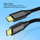 Дата USB-C кабель USB-C 1.0m USB3.2 (20Gbps 4K PD100W) Gen2 5А black ColorWay - зображення 2