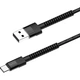 Дата USB-C кабель USB-C 1.0m 2.4А black ColorWay - зображення 1