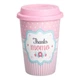 Стакан керамический 420 (мл) с силиконовой крышкой Thanks momo RX-N240288TM (A-033434) - изображение 1