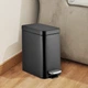 Відро для сміття з плавним закриттям прямокутне MIXXUS PREMIUM QUADRO-TC0105 BLACK 5 л (колір чорний) (MI7061) - изображение 10