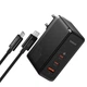 Мережевий зарядний пристрій адаптер Baseus GaN5 Pro Digital Fast Charger |2C+U, 160W/3A, PD3.1/QC| + кабель USB Type-C to USB Type-C 1m Чорний - зображення 1