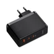 Мережевий зарядний пристрій адаптер Baseus GaN5 Pro Digital Fast Charger |2C+U, 160W/3A, PD3.1/QC| + кабель USB Type-C to USB Type-C 1m Чорний - зображення 12