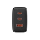 Мережевий зарядний пристрій адаптер Baseus Cube Pro Fast Charger зі швидкою зарядкою|1USB/2Type-C, 65W/3A, PD/QC| Чорний - зображення 2