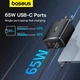 Мережевий зарядний пристрій адаптер Baseus Cube Pro Fast Charger зі швидкою зарядкою|1USB/2Type-C, 65W/3A, PD/QC| Чорний - зображення 6