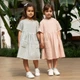 Дитяча муслінова сукня з кишенями у смужку Trendy Тot 03-01437 блакитний 134 см (9 років) - изображение 5