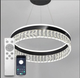 Светильник светодиодный подвесной LUMINARIA CARINA 90W R BLACK/CLEAR 500/1200 APP 220V IP20 с пультом ДУ - изображение 1
