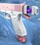 Водяной пистолет GLOCK на аккумуляторе размер 20 см с двумя емкостями для воды розовый - изображение 2