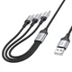 Кабель HOCO X102 Fresh 3-in-1 charging data cable (iP+Micro+Type-C) Black (6942007608794) - изображение 5