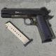 Стартовий пістолет Kuzey 911 black/khaki (Colt 1911) + патрони 25шт + кейс + 1 магазин - изображение 3