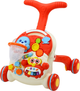 Chodzik-pchacz LEAN Toys 2w1 z panelem interaktywnym i stolikiem Czerwony 17384 (5905991002505) - obraz 3