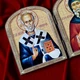 Икона-складень Св. Николай Чудотворец и Св. Антоний (на дереве 22×17 см) - изображение 2