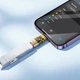 Перехідник Hoco iP male to c female OTG transparent adapter UA36A |480Mbps, 2A| black - изображение 4