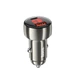 Адаптер автомобільний Hoco Leader dual-port Car charger with digital display Z50 |1USB/1Type-C, 48W/3A, PD/QC| metal-grey - изображение 1