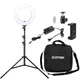 Тримач з кільцевим освітленням 14" ZM336 | 180cm Tripod Stand, Plug Powered, 3200-5600K | - зображення 1