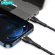 Кабель USAMS Type-C To Lightning PD Fast Charging & Data Cable US-SJ489 U64 |1.2m, 20W| black - зображення 4