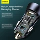 Адаптер автомобільний BASEUS Type-C cable Golden Contactor Pro Dual Quick Charger Car Charger |2USB, 5A/40W, QC| (TZCCJD-A0G) Колір Grey - изображение 8