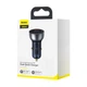 Адаптер автомобільний Baseus Particular Digital Display QC + PPS Dual |1USB/1Type-C, 5A/65W, QC/PD (CCKX-C0A) Колір Transparent-Black - изображение 12