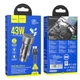 Адаптер автомобільний Hoco Type-C to Type-C cable Sprinter dual port Car charger NZ8 |1USB/1Type-C, QC/PD, 43W/3A| Blue - зображення 8