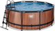 Басейн каркасний Exit Wood Pool з фільтрувальною помпою 360 × 122 см Коричневий (8720088261965) - зображення 1