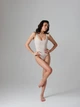 Бесшовное боди без рукавов из эластичной ткани Nud S Белый - изображение 3