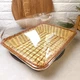 Корзина для продуктов с крышкой 40×29,5×20 см светло-коричневая (7312) - изображение 1
