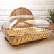 Корзина для продуктов с крышкой 40×29,5×20 см светло-коричневая (7312) - изображение 2