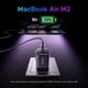 Зарядний пристрій Ugreen X524 UGREEN 45W GaN Charger PD3.0 Fast Charger PPS QC3.0 Quick Charge Samsung iPhone iPad Tablet Black (65051) - зображення 3