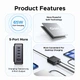 Зарядное устройство 5 in 1 Ugreen X767 65W 5 Port GaN Desktop Fast Charger PPS QC4.0 PD3.0 для телефона 16 15 14 Pro Xiaomi Samsung планшет Macbook Air Grey (65195) - изображение 4