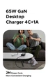Зарядное устройство 5 in 1 Ugreen X767 65W 5 Port GaN Desktop Fast Charger PPS QC4.0 PD3.0 для телефона 16 15 14 Pro Xiaomi Samsung планшет Macbook Air Grey (65195) - изображение 13