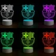 3D LED-нічник ФК «Барселона» з RGB-підсвіткою . Barcelona нічник - изображение 2