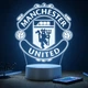 3D LED-нічник ФК "Manchester United" з RGB-підсвіткою. Манчестер Юнатед нічник - зображення 3