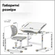 Комплект Evo-kids Evo-06 Ergo Grey (парта + стул) Серый (Evo-06 Ergo G) - изображение 4