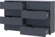 Комод Doros Рон 8 130х38х81 см 8 ящиков Графит (41516173) - изображение 5