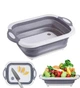 Кошик дошка для нарізання фруктів і овочів PRC Outdoor складна 3 в 1 розмір 400*300*130 ммСірий (10134/U) - зображення 6