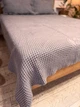 Летнее вафельное покрывало Евро 200×230 см с 2 наволочками 50×70 см с рюшами Графит (Д-al-n-vaf-004) - изображение 2