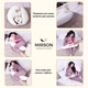 Подушка для беременных и кормления MirSon №8300 Velvet Line 28-0001 White Велюр 30х170х20 см (2200006200253) - изображение 5