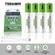 Акумуляторні батарейки Smartoools AAA 1.5V 500 mAh з USB-C зарядкою, 4 шт (Зелений) - изображение 3