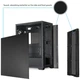 Комп'ютерний корпус Miditower для ATX, microATX, Mini-ITX, чорний, без блоку живлення, 215×390×485 мм - зображення 9
