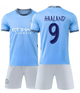 Форма футбольна дитяча Haaland (Голанд) 9 Manchester City (Манчестер Сіті), сезон 24/25, 20 розмір, ріст 115-120 см, синє-блакитна - зображення 1