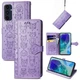 Чохол Embossed Cat and Dog для Samsung Galaxy A17 / A175 книжка шкіра PU з візитницею фіолетовий - зображення 1
