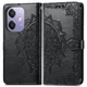 Чехол Vintage для OPPO A3X / CPH2641 книжка кожа PU с визитницей черный - изображение 6