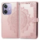 Чехол Vintage для OPPO A3X / CPH2641 книжка кожа PU с визитницей розовый - изображение 8